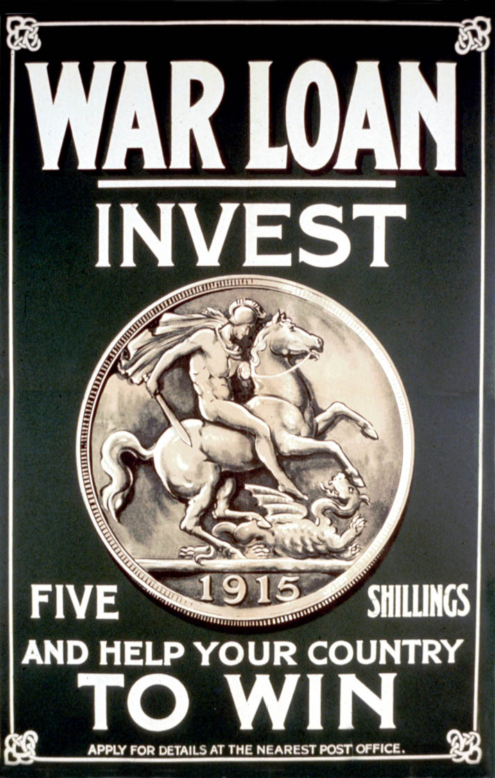 A prominent coin lies in the center of the poster with text at both the top and bottom