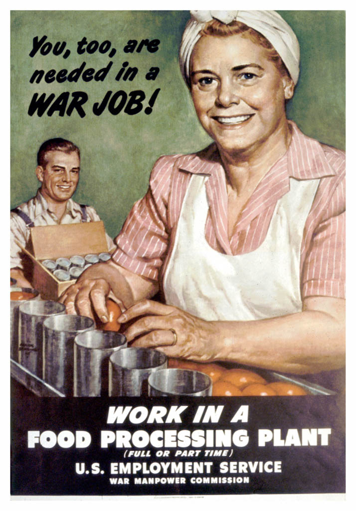 A smiling woman works in a canary