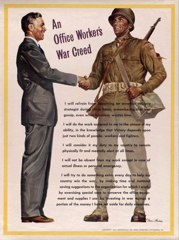 An office worker’s war creed