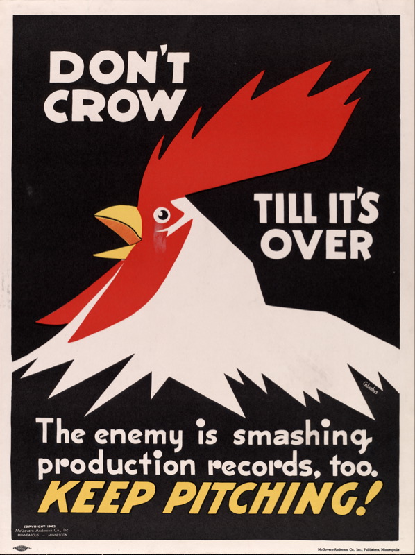 Don’t crow till it’s over – the enemy is smashing production records, too. Keep pitching!