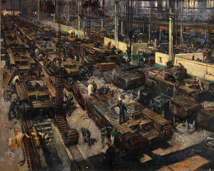 INF3 17 Production of tanks Artist Terence Cuneo 1939 1946
