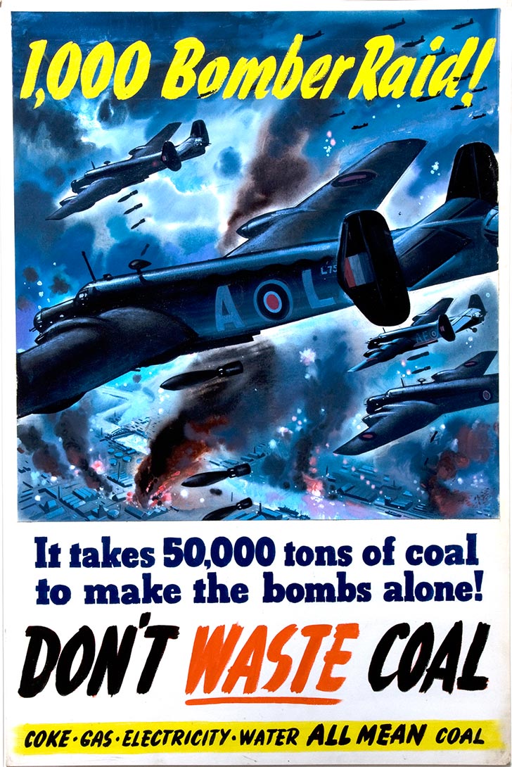 INF3 184 Fuel Economy 1,000 bomber raid   it takes 50,000 tons of coal to make the bombs   don't waste coal