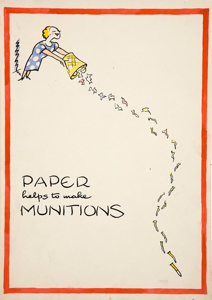 INF3 197 Salvage Paper helps to make munitions Artist Fougasse