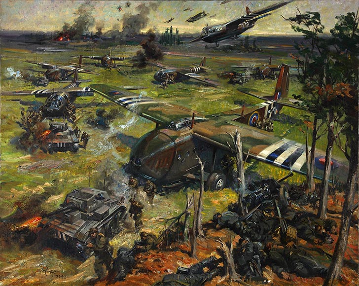 INF3 19 Invasion scene Artist Terence Cuneo 1939 1946