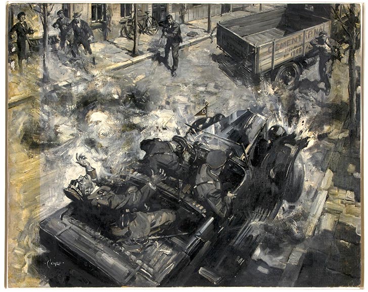 INF3 24 Assassination of Heydrich Artist Terence Cuneo 1939 1946