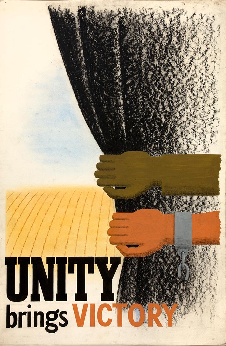 INF3 303 Unity of Strength Unity brings victory (arm and hand, pulling aside dark curtain)
