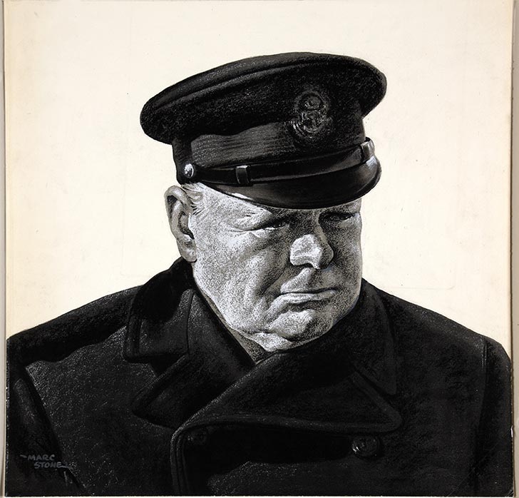 INF3 83 Winston Churchill in Trinity House uniform Artist Marc Stone