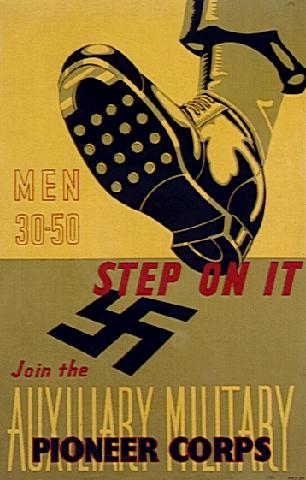 Men 30 50, step on it, join the Auxiliary Military Pioneer Corps