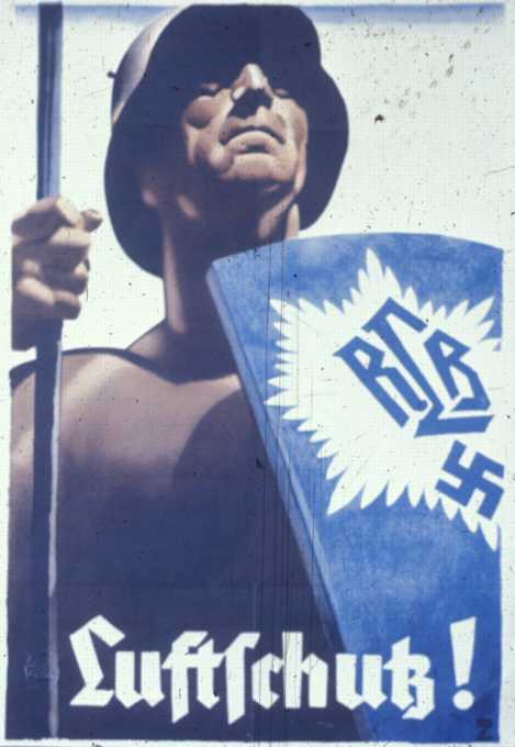 Nazi air raid warden poster