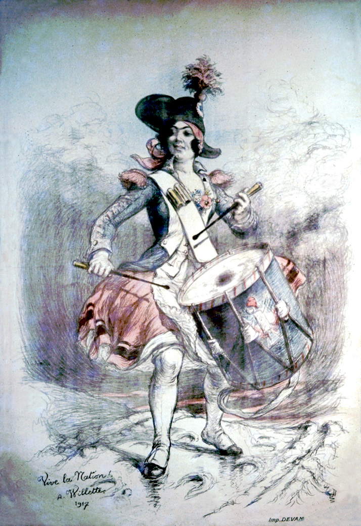 Painting of a French drummer girl