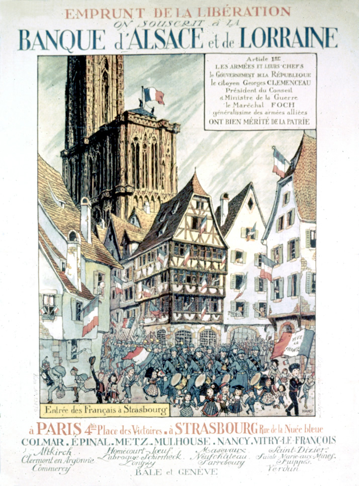 Painting of the French army's entrance to Strasbourg