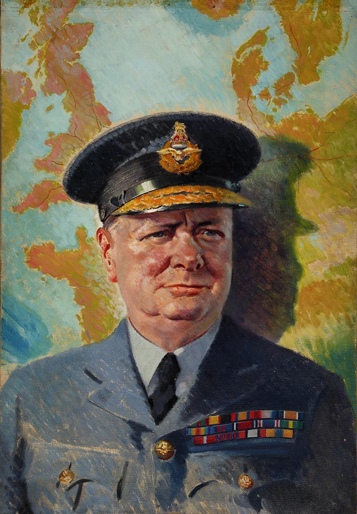 TNA INF3 3 Winston Churchill in RAF uniform 1939 1946