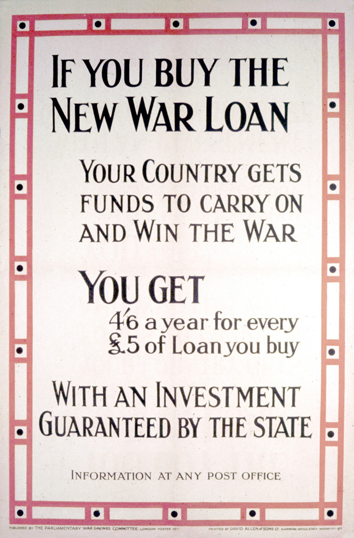 Text detailing the financial remuneration for war bond purchases