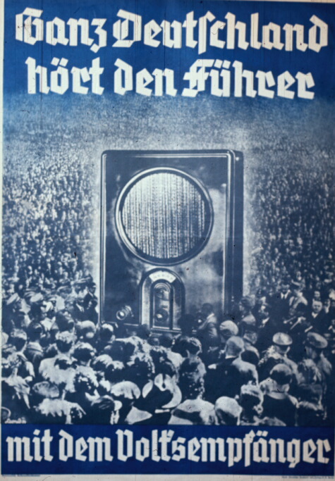 Volksemfänger Poster – “All Germany hears the Führer on the People’s Receiver.”